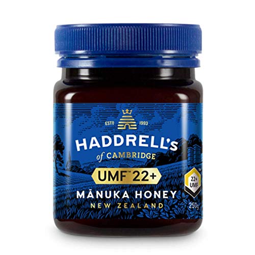 Haddrells of Cambridge Miel de Manuka | UMF 22+ MGO 1000+ | Miel de manuka pura premium de Nueva Zelanda | 250g