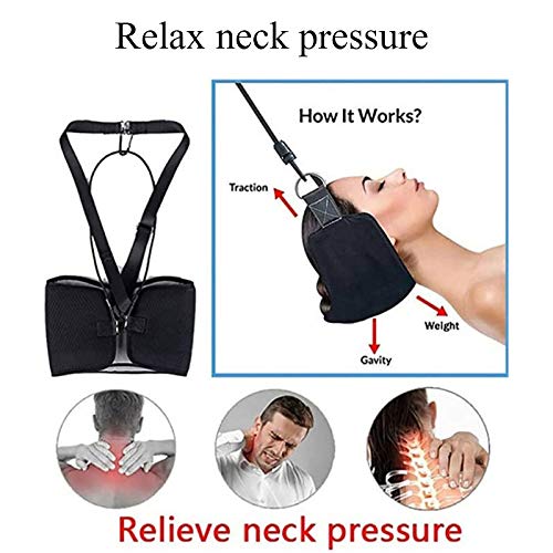 Hamaca de Cabeza Portátil, Bastidor De Tracción Cervical Camilla Casera, Neck Relief Massager Neck Physical Therapy, Hamaca para alivio del dolor de cuello (Color : C)