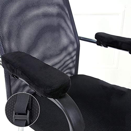 HANHAN - Almohadillas de espuma para reposabrazos de alta calidad, ajustable para silla de ruedas, silla de ruedas, cómodo cojín de apoyabrazos, alivia el dolor del antebrazo, 2 unidades