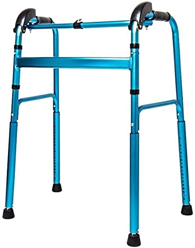 HAO KEAI Andador para Ancianos Walker Interior Adulto Caminante Plegable, aleación de Aluminio Ligero movilización Ajustable for los Ancianos, discapacitados, Antideslizante