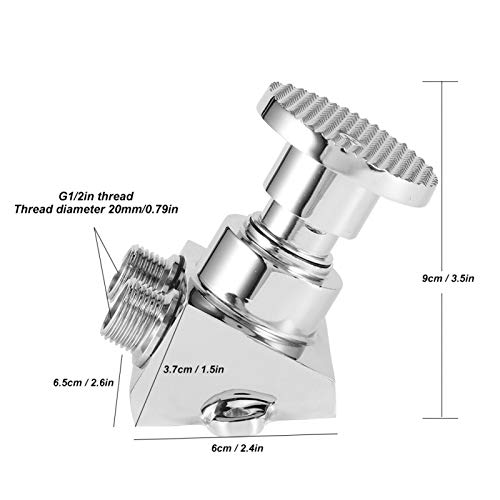 Haofy Grifo de Pedal de Manos Libres, Rosca G1 / 2in, Juego de grifos de Lavabo para Lavabo con Pedal de Cobre para Montaje en el Piso de Cobre para Laboratorio de Hospital