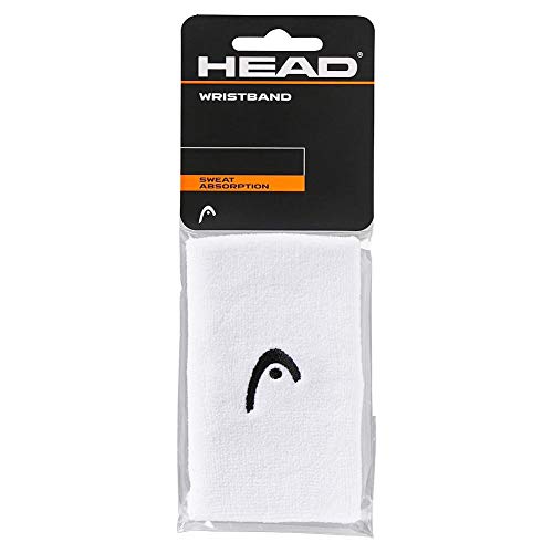 HEAD Muñequera de 5” Accesorio de Tenis, Adultos Unisex, Negro, Talla única