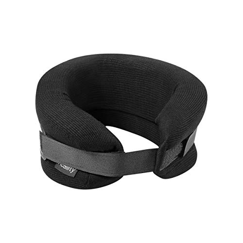 Healifty soporte cervical collarín cervical de espuma para alivio del dolor crónico del cuello alineación de la columna libre tamaño 1pc (negro)