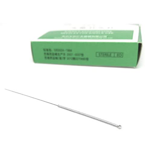 HEALLILY 200 Piezas 0. 25X50mm Agujas de Acupuntura de Acero Inoxidable Desechables para El Dolor de La Pierna de La Aguja de Masaje Aguja de Cuidado de La Salud para Mujeres Hombres