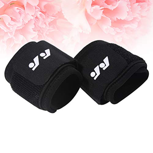 HEALLILY Muñequeras Deportivas Pulsera Creativa Transpirable Suave Vendaje de Baloncesto Soporte de Mano Protector de Muñeca Deportivo para Mujeres Hombres Tenis Fútbol (Negro)