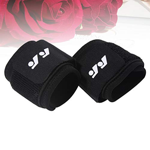 HEALLILY Muñequeras Deportivas Pulsera Creativa Transpirable Suave Vendaje de Baloncesto Soporte de Mano Protector de Muñeca Deportivo para Mujeres Hombres Tenis Fútbol (Negro)