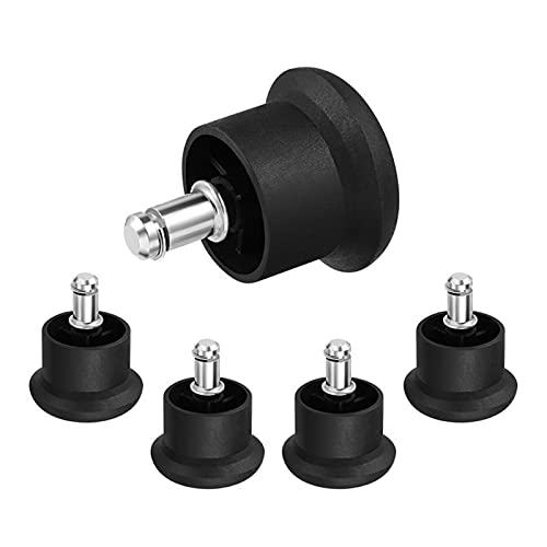 HENHEN Jun Store 5pcs PU Silla Caster Wheels Silla Wheels Stopper Fixed Casters Office Silla Pie Foot Glides Convertir Silla de Oficina giratoria con Ruedas (Color : Black, Size : 6.5X4.5X4.5 CM)