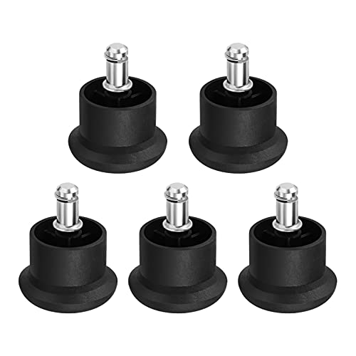 HENHEN Jun Store 5pcs PU Silla Caster Wheels Silla Wheels Stopper Fixed Casters Office Silla Pie Foot Glides Convertir Silla de Oficina giratoria con Ruedas (Color : Black, Size : 6.5X4.5X4.5 CM)