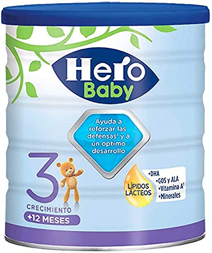 Hero Baby 3 Leche de Crecimiento en Polvo, desde los 12 Meses, 800g