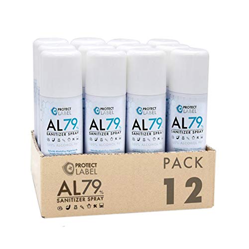 Hidroalcohol Spray 12 x 500ml. Higienizante manos y superficies 79% Alcohol Aerosol Hidroalcohólico