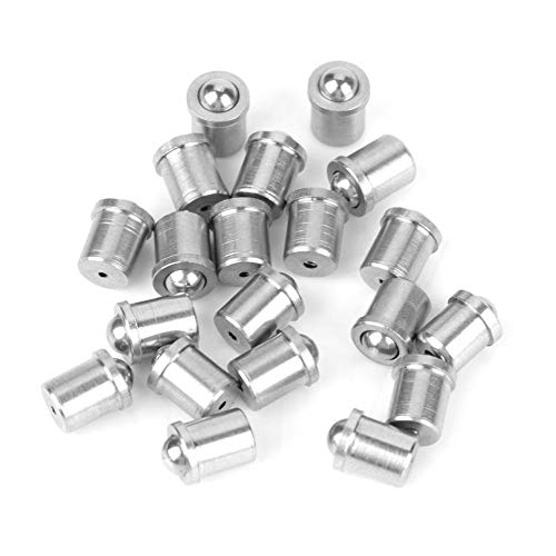 Hilitand 20 pcs 304 Bola émbolo Acero Inoxidable Granos de Posicionamiento de Precisión Tornillo Muelle de Bola Suave(φ 4 * 5)