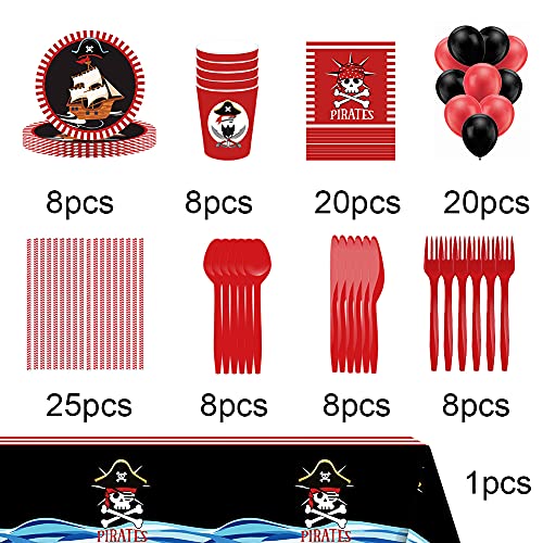 Hilloly Artículos de fiesta Vajilla 90PCS Conjunto de Suministros de Fiesta Utensilios para Niños Cumpleaños Platos, Vasos, Servilletas, Pajitas para 8 Personas