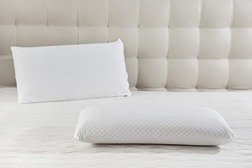 Home Heavenly® - Almohada VISCO-ELÁSTICA 70 X 40 cm con Fibra de BAMBÚ, núcleo Perforado, ergonómica, Fabricada en España (70_x_40_cm)