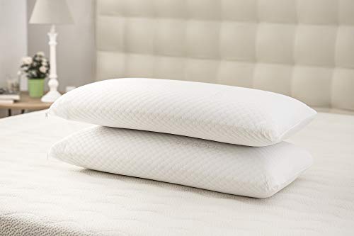 Home Heavenly® - Almohada VISCO-ELÁSTICA 70 X 40 cm con Fibra de BAMBÚ, núcleo Perforado, ergonómica, Fabricada en España (70_x_40_cm)