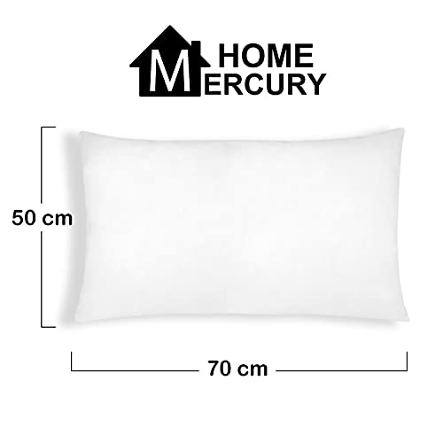 HOME MERCURY – Relleno de cojín con Fibra Hueca siliconada de Alta recuperación-Mullido, Hipoalergénicas (Pack 2, 50x70 CM)