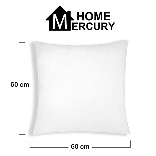 HOME MERCURY – Relleno de cojín con Fibra Hueca siliconada de Alta recuperación-Mullido, Hipoalergénicas (Pack 2, 60x60 CM)