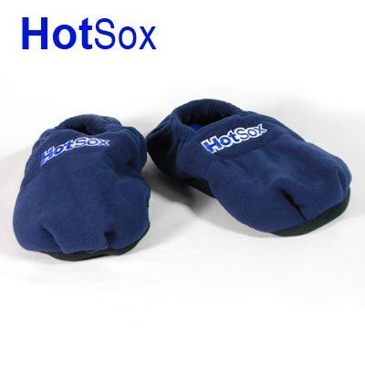 Hot Sox® Pantuflas Térmicas para Microondas - Pantuflas Térmicas con Semillas de lino - Talla 41/45 - Hombre/Mujer - Azul - Incluye funda protectora