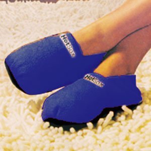 Hot Sox® Pantuflas Térmicas para Microondas - Pantuflas Térmicas con Semillas de lino - Talla 41/45 - Hombre/Mujer - Azul - Incluye funda protectora