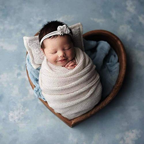 Huachaoxiang Apoyos De La Fotografía del Recién Nacido, Cuna De Fotos Pequeños Apoyos De Cama Cama De Madera Posando Bañera De Estudio Fotográfico Pesebre para El Tiro,Verde