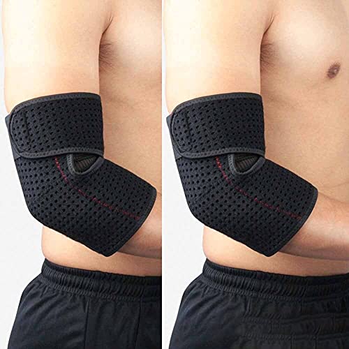 HUANGGUA 2 unids Deportes compresión de compresión de Codo apoya la Banda del Brazo de la Envoltura del Codo for el Golfista, la Bursitis, la tendinitis, el Dolor en Las articulaciones 210928