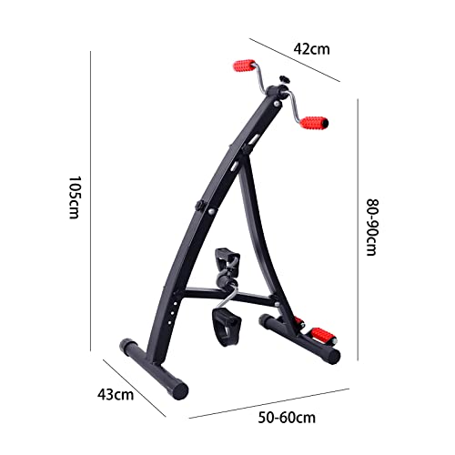 HXFENA Bicicleta Estática,Entrenador De Pies Y Manos Ajustable con Masaje,Entrenamiento De Rehabilitación De Hemiplejia por Accidente Cerebrovascular para Gimnasio Casa