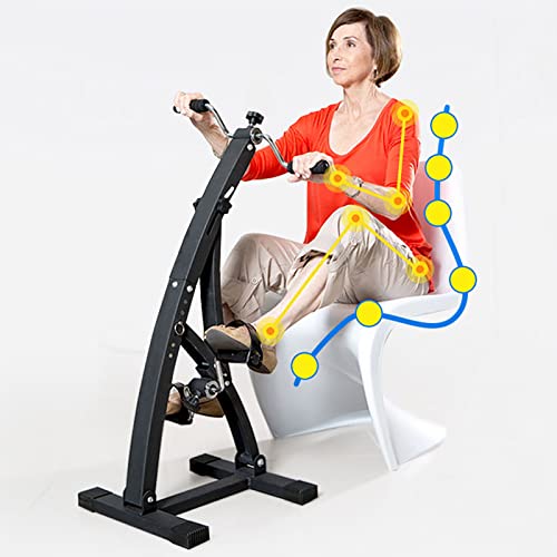 HXFENA Entrenador De Pies Y Manos,Equipo De Rehabilitación con Resistencia Variable,Bicicleta De Ejercicios De Entrenamiento Ajustable para Personas Mayores Ancianos