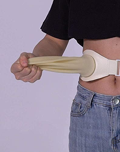 HXSCOO Cinturón de Soporte de estoma Ajustable para colostomía - Post Colostomía Estoma Abdominal Vendaje con 2 Bolsas Reutilizables Cinturón de ostomía Unisex