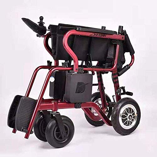 HYCy Silla de Ruedas eléctrica, Scooter de Edad Avanzada, Plegado automático Inteligente, Motor sin escobillas para Personas Mayores discapacitadas y livianas