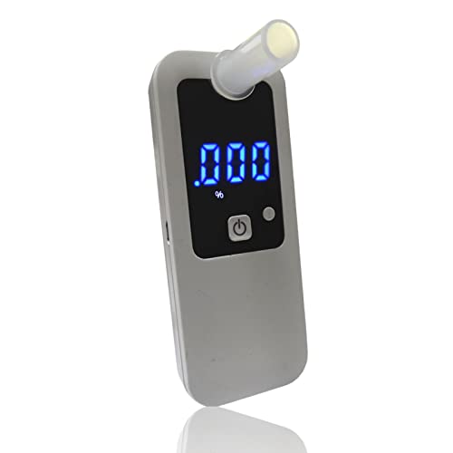 iBACheck Alcoholímetro Digital con Pantalla LED. Alcoholimetro con Cargador, de bajo Consumo energético y amigable para el Usuario (Blanco)