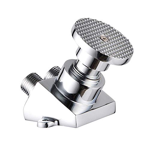 iBalody Grifo mezclador operado con el pie Válvula de interruptor de pedal frío simple Lavado de lavabo de cobre Mano Grifo de pie Laboratorio Fábrica de hospital Dispositivo de lavado médico Lugar pú