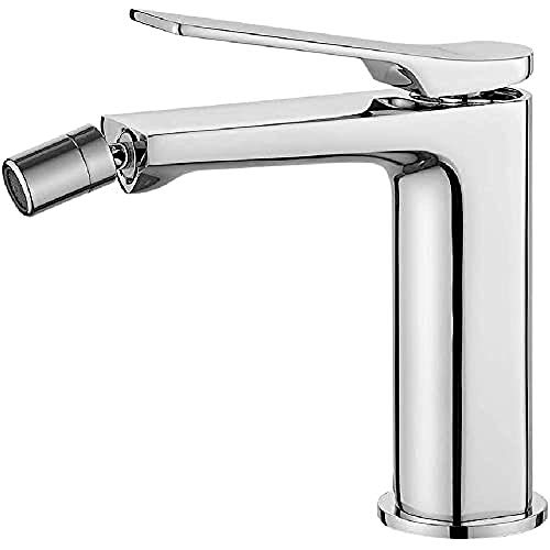 Ibergrif M15004 Praga, Grifo de Bidé, Mezclador de Lavabo, Cromo, Plata