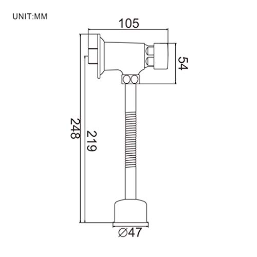 Ibergrif M21903 - Grifo Temporizado Urinario, Crome Latón, Plata