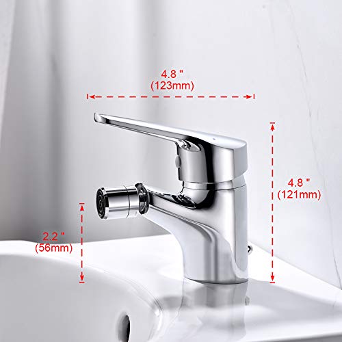 Ibergrif Roma - Bidé de Lavabo de Baño Clásico, Mezclador Monomando para Lavabo, Cromo