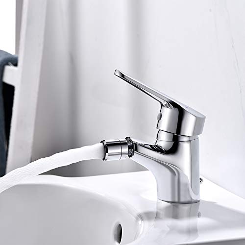 Ibergrif Roma - Bidé de Lavabo de Baño Clásico, Mezclador Monomando para Lavabo, Cromo