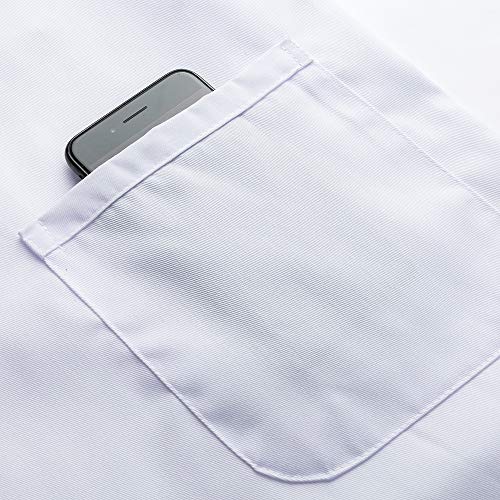 Icertag Bata de Laboratorio, médico Abrigo Abrigo de Mujer, Abrigo Blanco para Damas, Adecuado para Estudiantes de la Escuela Laboratorio de Ciencia Enfermera Cosplay Vestido de algodóns (Small)