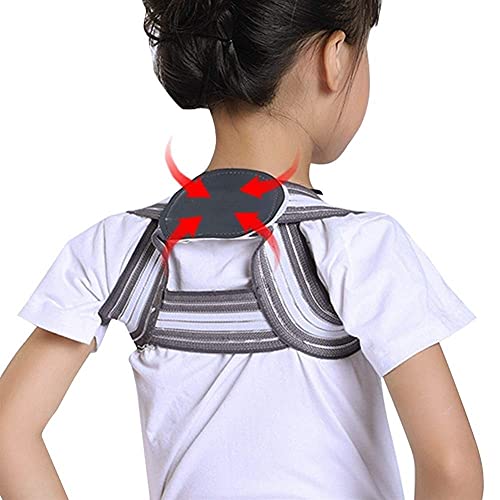 IJNBHU Adultos Niños Corrector de Postura de Espalda Clavícula Columna Vertebral Espalda Hombro Soporte Lumbar Cinturón Corrección de Postura Evita encorvarse (Tamaño: Medio)