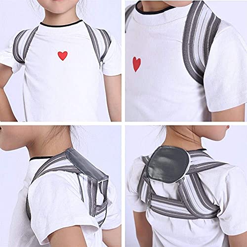 IJNBHU Adultos Niños Corrector de Postura de Espalda Clavícula Columna Vertebral Espalda Hombro Soporte Lumbar Cinturón Corrección de Postura Evita encorvarse (Tamaño: Medio)