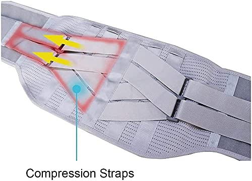 IJNBHU Soporte Lumbar Ajustable para el Dolor de la Columna Lumbar para Hombres y Mujeres para estenosis espinal, ciática, escoliosis, Discos herniados (tamaño: Grande)