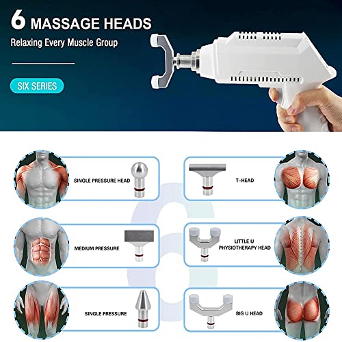 iksvmsis Herramienta De Ajuste Quiropráctico Masajeador De Terapia Cervical Eléctrica 900N Instrumento De Ajuste Quiropráctica 6 Cabezales De Masaje para Relajar Los Músculos Aliviar El Dolor