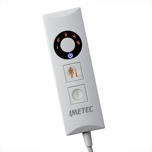 Imetec Relaxy Intellisense HP-03 Almohadilla Eléctrica Térmica Lumbar, Control Digital con 5 Temperaturas, Tejido de Microfibra Lavable y Antialérgico, beige y burdeos