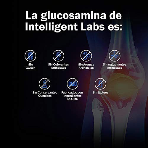 Intelligent Labs Glucosamina de 1500 mg con Triple Fuerza, con MSM, Condroitina, Cúrcuma, Boswellia y Quercetina, 180 Cápsulas