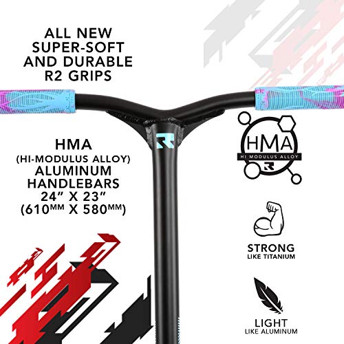 Invictus Scooter completo – Patinetes de acrobacias – Scooter profesional para cualquier edad – Scooter Pro Scooter Deck Pro Scooter Ruedas Pro Scooter – (Negro/Blu/PRP)