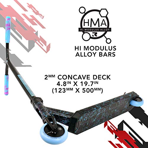 Invictus Scooter completo – Patinetes de acrobacias – Scooter profesional para cualquier edad – Scooter Pro Scooter Deck Pro Scooter Ruedas Pro Scooter – (Negro/Blu/PRP)