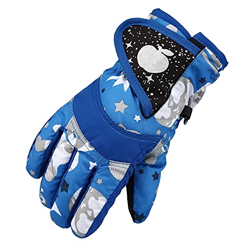 Invierno cálido Snowboard Guantes de esquí Niños Niños Mitones de Nieve Esquí Impermeable Aire Respirable M/L -a33-L