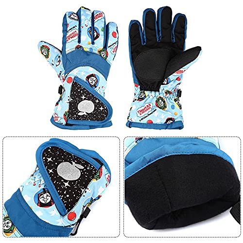 Invierno cálido Snowboard Guantes de esquí Niños Niños Mitones de Nieve Esquí Impermeable Aire Respirable M/L -a33-L