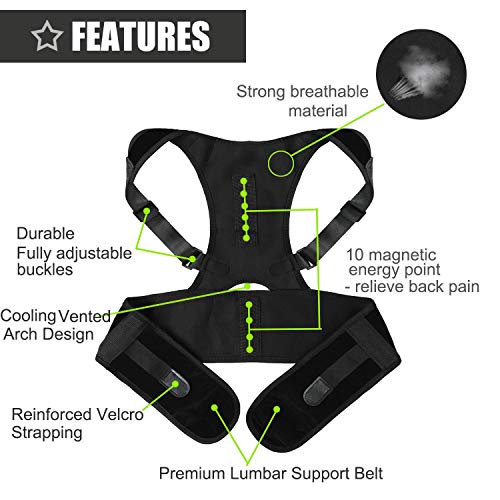 isermeo Corrector de Postura Espalda Recta, Correctores Postural Lumbar Hombro Soporte, Corregir Postura Sentado Enderezar para Mujer e Adolescentes, Posture Corrector Mejora la Joroba, L