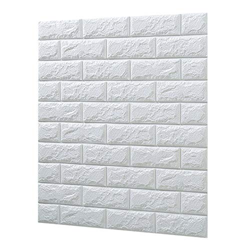 Iycorish Espuma 3D para Azulejos de Pared, Panel de Pared Ladrillo Autoadhesivas, 77*70*0,3 cm, para Decoración, 10 unidades