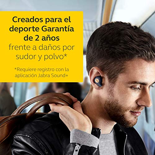 Jabra Elite Active 65t, Auriculares Deportivos Bluetooth con Cancelación Pasiva de Ruido y Sensor de Movimiento, Auténticas Llamadas Inalámbricas y Música, Negro Titanio