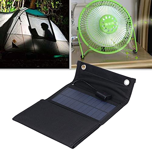 Jacksing Panel Solar, USB Cargador de células solares Generador de energía Solar Portátil para Escalada Senderismo, Picnics al Aire Libre para teléfonos móviles Tabletas, Computadoras