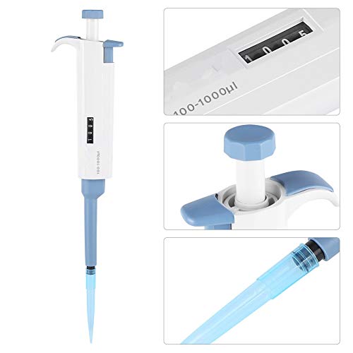 Jadeshay Micropipeta Pipetee el microlitro, Instrumento de la pipeta de un Solo Canal para dosificar, Ajustable,Herramienta de Laboratorio 5~1000ul (Capacidad : M1000)